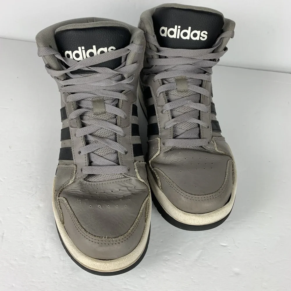 Adidas Entrap Mid Sneakers Gray &‎ Black Basketball Shoes Ortholite Men's 9 READ